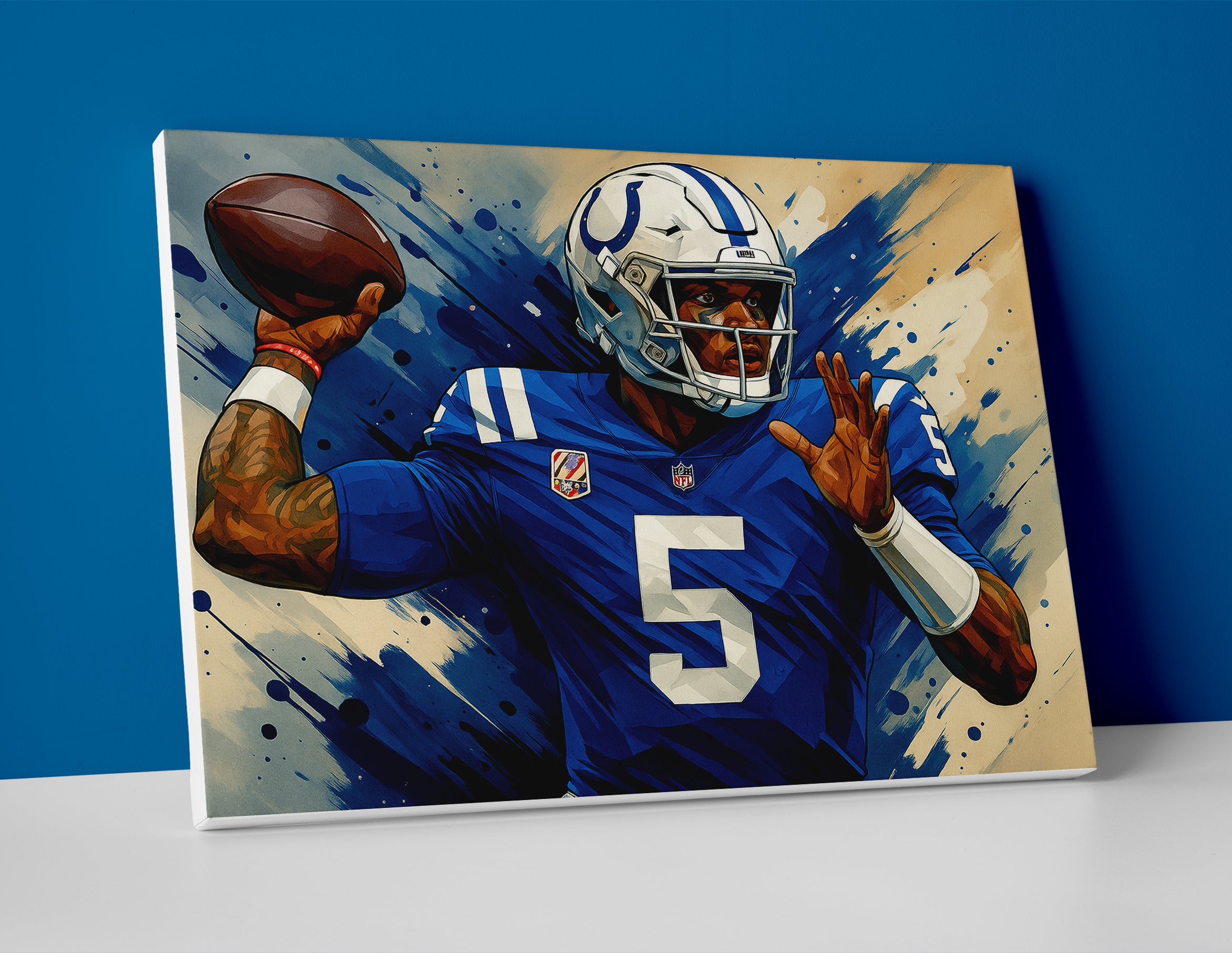 Anthony Richardson poster canvas painting colts wall art print decor